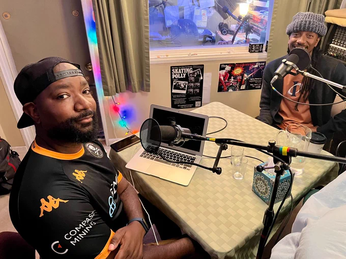 Photo of Nate and Umi in studio
