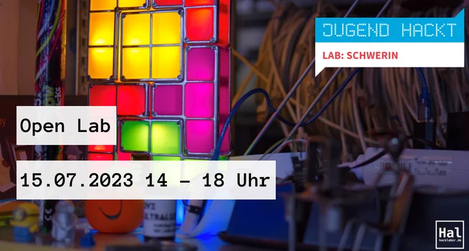 Leuchtende LEDs im Hintergrund.
Terminankündigung: 
Jugend hackt Lab Schwerin
Open Lab
15.06.2023 14 - 18 Uhr