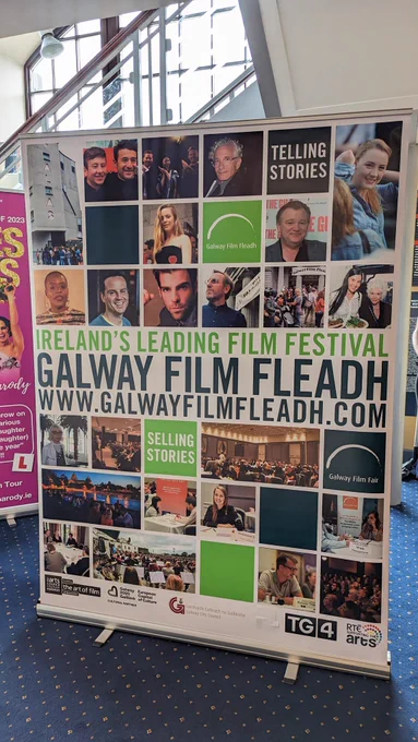Pop up banner with images from the Galway Film Fleadh