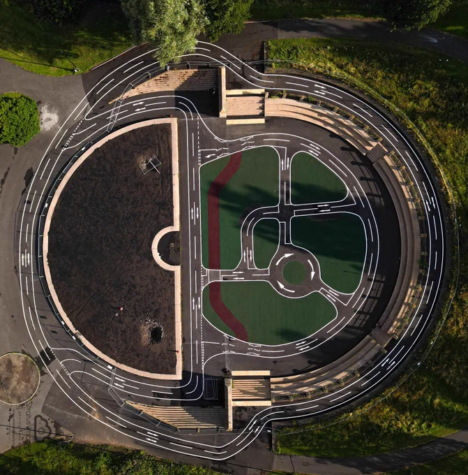 Aerial pic of the Mini-Roads scheme in Everton Park. Pic by Stratus Imagery.