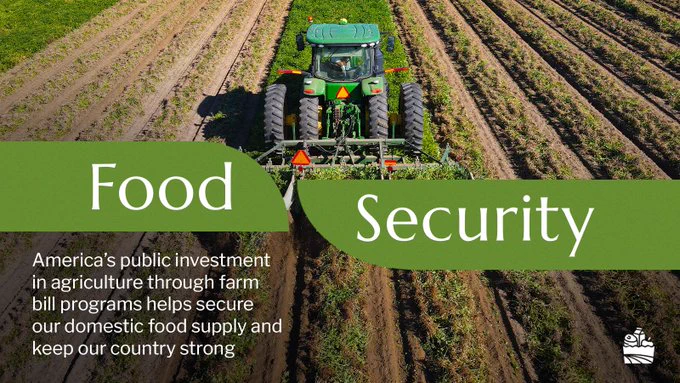 Food Security. America's public investment in agriculture through farm bill programs help secure our domestic food supply and keep our country strong.