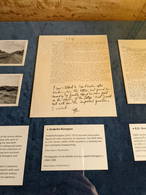 Photo of a letter written to E.M. Forster