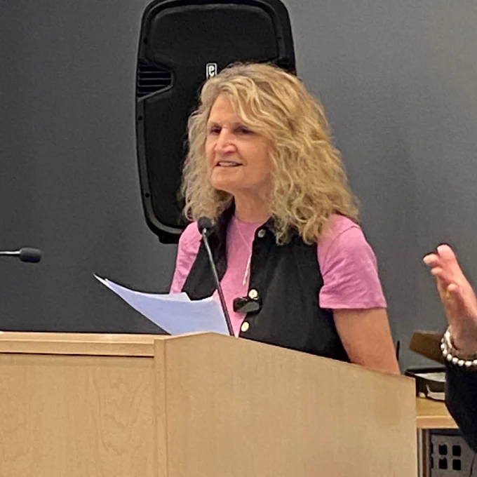 Educators got to hear from Christopher Bell, Chair of @udc_edu Board of Trustees, & Helena Berger, Chair of the FDR Memorial Legacy Committee's Board of Directors.