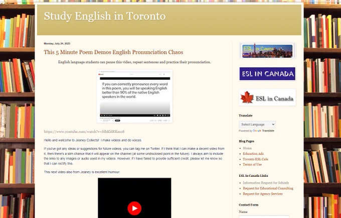 picture of blog post

This 5 Minute Poem Demos English Pronunciation Chaos

https://study-english-in-toronto.blogspot.com/2023/07/this-5-minute-poem-demos-english.html

#EnglishPronunciation #ESL