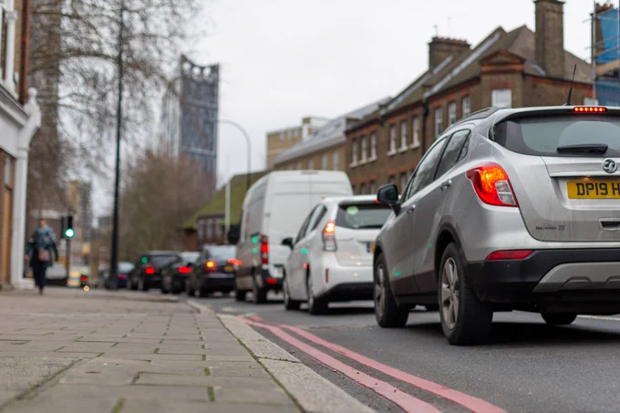 Image of traffic in London.