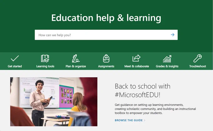 Picture of Microsoft EDU professional development resources