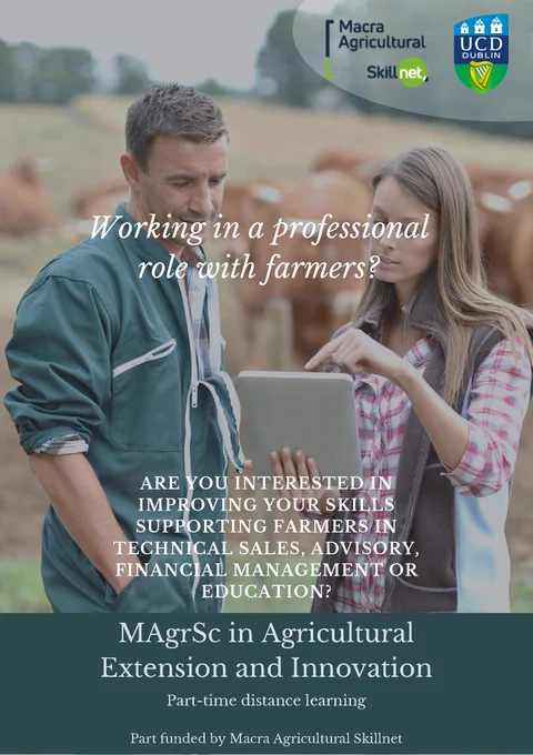 flyers for the Macra Skilnet MAgrSc in Ag Extension and Innovation