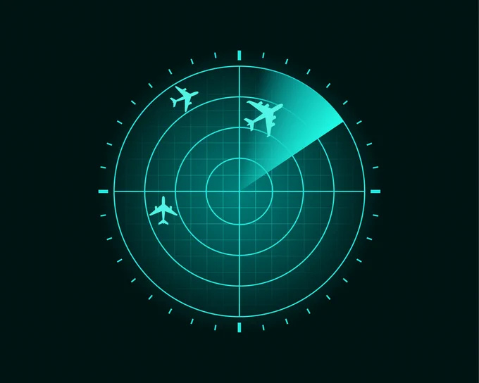 Graphic of radar screen