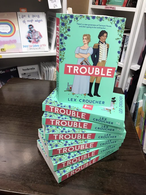 A stack of "Trouble" by Lex Croucher
