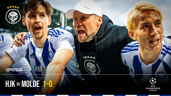 HJK voittaa Molden Mestarien liigan 2. karsintakierroksen avausosassa maalein 1-0.