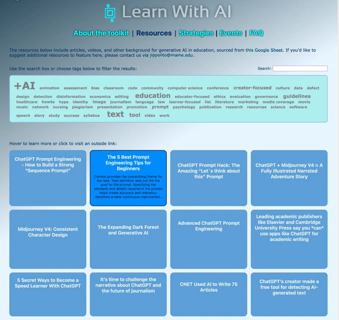 Learning With AI interface
