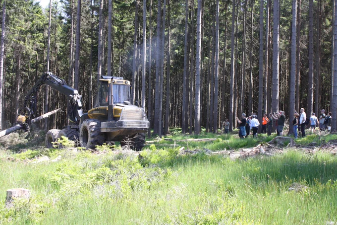 Field trip during the workshop "Managing biotic threats in forests - lessons learned from bark beetle calamities."