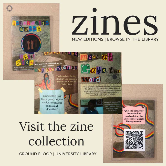 Zines New Editions/ Browse in the Library
Visit the Zine collection, ground floor, University Library 