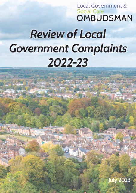 Front cover of Ombudsman's annual review of complaints for 2022-23