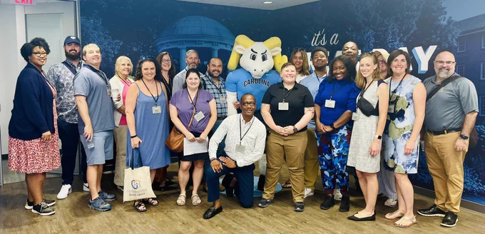 Chamber group with Rameses mascot
