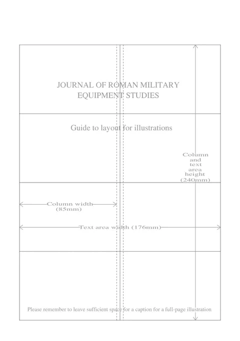 Page template for illustrations for Journal of Roman Military Equipment Studies 2023