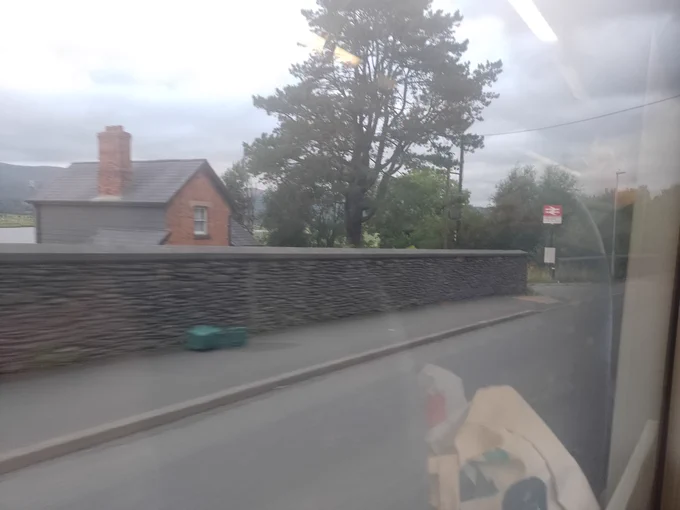 A photo of the entrance to Dovey Junction station. The actual platforms are 3/4 of a mile from the entrance down a footpath.