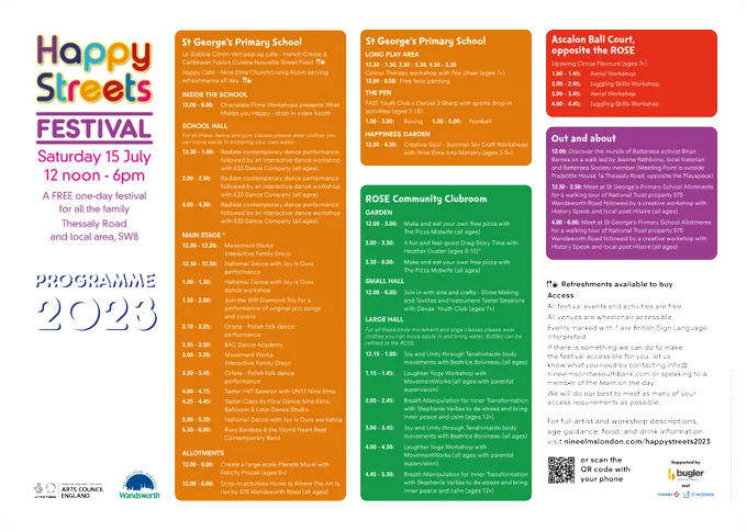 Happy Streets programme leaflet