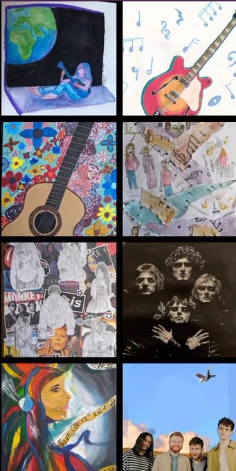 Collection of music themed artwork 