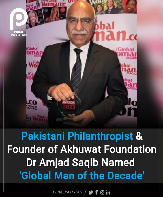 at the renowned Global Women Awards ceremony held in the United Kingdom's capital city. This prestigious recognition acknowledges Dr. Saqib's exceptional contributions in fostering international unity and empowering millions of individuals worldwide.

As a distinguished humanitarian and the architect of brotherhood, Dr. Saqib has dedicated himself to creating positive change and uplifting the lives of countless people. His tireless efforts and extraordinary achievements have earned him this rare and honorable distinction. Having previously been awarded the Sitara-e-Imtiaz, Dr. Saqib's commitment to humanitarian work and his relentless pursuit of fostering unity have garnered widespread acclaim.

This recognition at the Global Women Awards serves as a testament to Dr. Saqib's unwavering dedication and remarkable impact in the field of philanthropy. His outstanding contributions have made a significant difference in promoting global harmony and empowering individuals from all walks.