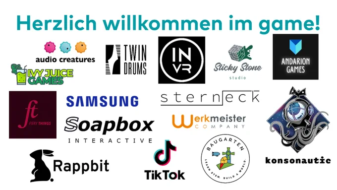 Herzlich willkommen im game!
Darunter sind die Logos der neuen Mitglieder (nicht alphabetisch) angeordnet