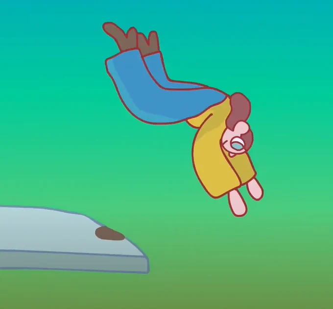 tekening van een jongere die van een duikplank duikt