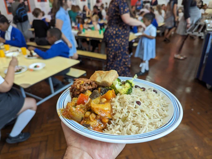Image of healthy lunch provided to school children