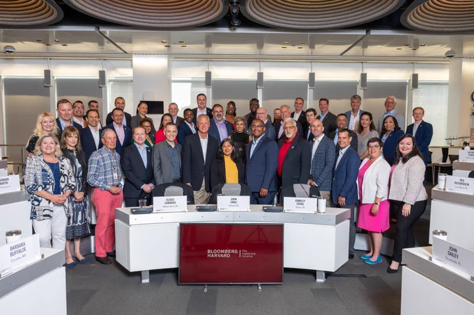 Michael R. Bloomberg and mayors pose for a group photo