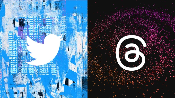 Twitter and Threads logos