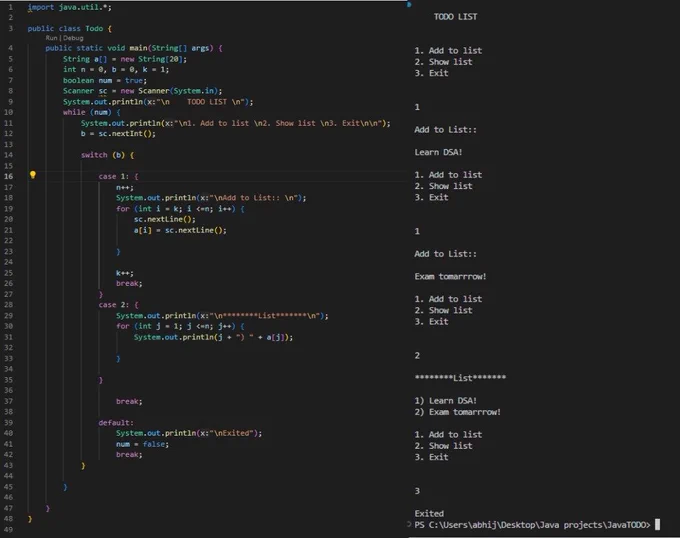 Its not a perfect todo list, its an experiment for testing my knowledge, i know the basics of java and js but need more practice and knowledge to become a fsd🙄