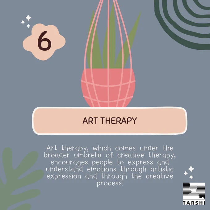 Art therapy, which comes under the broader umbrella of creative therapy, encourages people to express and understand emotions through artistic expression and through the creative process.