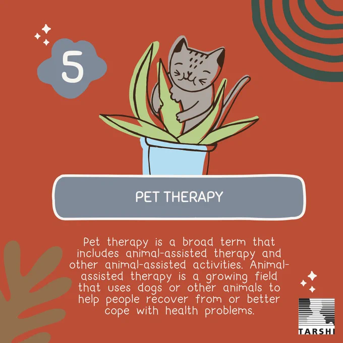 Pet therapy is a broad term that includes animal-assisted therapy and other animal-assisted activities. Animal-assisted therapy is a growing field that uses dogs or other animals to help people recover from or better cope with health problems.
