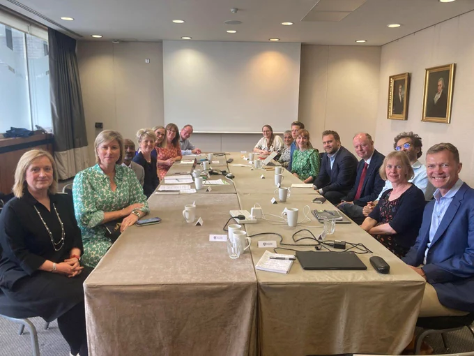 Attendees at a roundtable on healthcare sustainability and climate change