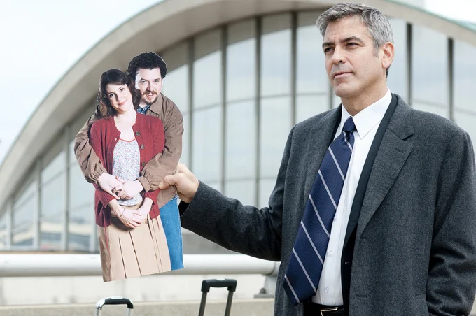 George Clooney, Melanie Lynskey, and Danny McBride in Up in the Air (2009)