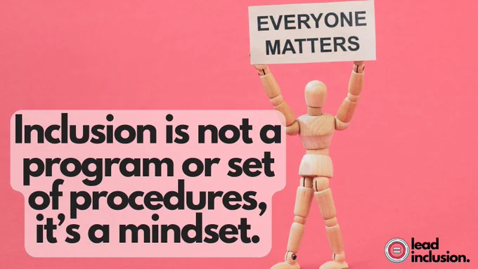 Stick figure holding sign stating "everyone matters."