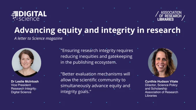 Digital Science's Dr Leslie McIntosh and Cynthia Hudson Vitale from the Association of Research Libraries have written to Science Magazine to voice their concerns about the issue of fraud detection in academic papers.