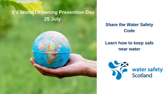 It's World Drowning Prevention Day, 25 July. Share the Water Safety Code. Learn how to keep safe near water.