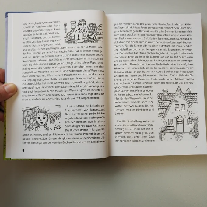 foto der seiten 6/7 aus dem buch "lahamidico" von jan matthias