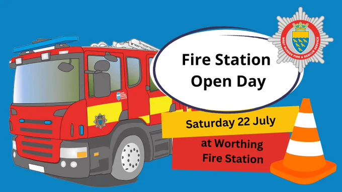 Fire Station Open Day. Saturday 22 July at Worthing Fire Station