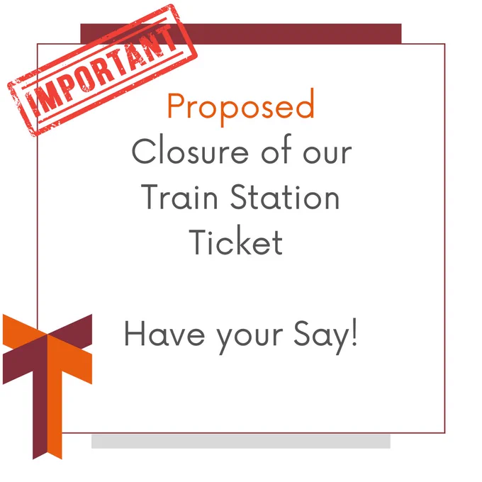 ❗️🚫 Trowbridge Town Council is against the planned closure of the railway station ticket office!

We are asking members of our community to read the full proposal by GWR, sign the petition, and add your comments to their consultation if you also feel it will impact a selection of our community and make it harder for them to travel. For full details, follow the link, and please share on your profiles: https://www.trowbridge.gov.uk/2023/07/19/have-your-say-great-west-way-proposed-changes-to-trowbridge-ticket-office/