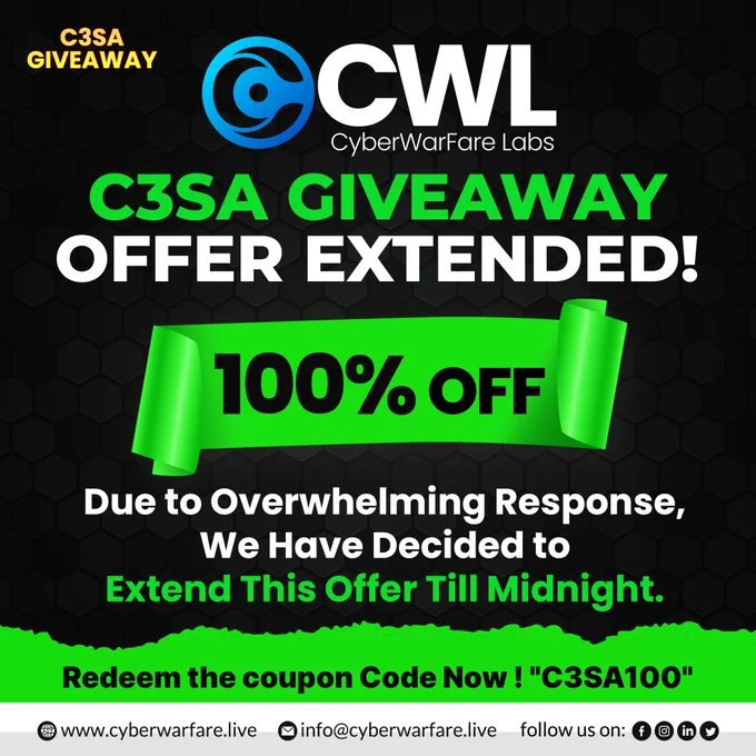 You asked, and we listened! 👂 We have been blown away by the incredible response to our C3SA giveaway offer. In light of the overwhelming demand, we are thrilled to announce that we have extended the giveaway period!
