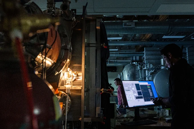 Astra Spacecraft Engine — team members testing in our production facility.