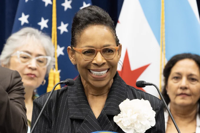PHOTO ID: Mary Richardson-Lowry stands at the podium during the Post-City Council press conference.