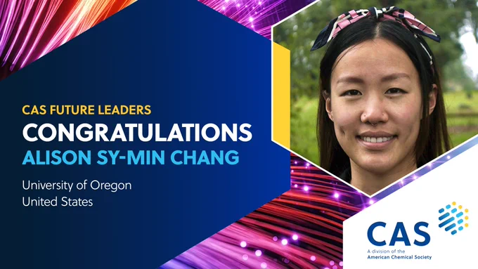Congratulations to Alison Sy-min Chang from the University of Oregon