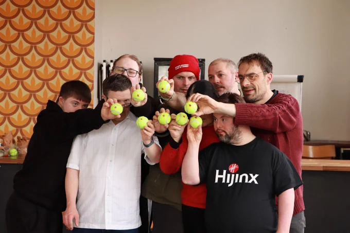 Hijinx and L’Oiseau Mouche artists explore puppetry during their exchange earlier this year.