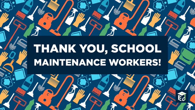 Thank you, school maintenance workers!