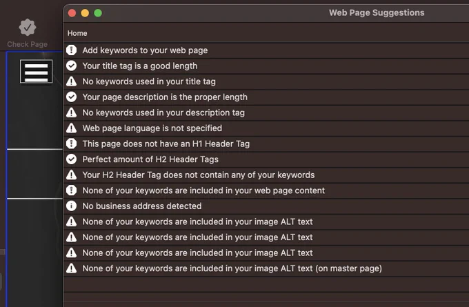 EverWeb SEO & Website Suggestions
