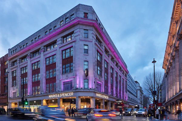 Picture of M&S Oxford Street next to Selfridge's. Credit: Matthew Andrews for SAVE Britain’s Heritage