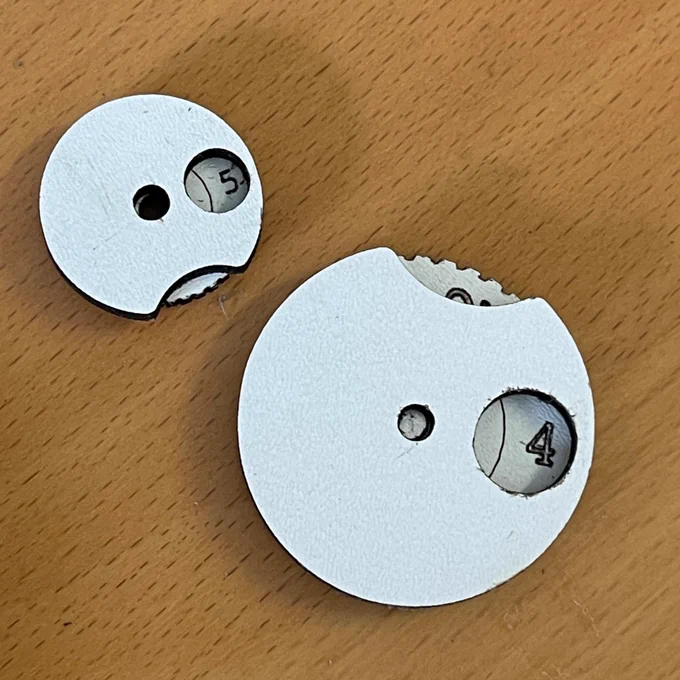 Dials to track character’s health 
