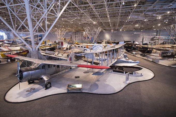 Interior of the Canadian Aviation and Space Museum. 